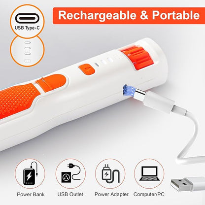 Dog Nail Grinder 7-Speed & 360° LED Light, Professional Pet Nail Grinder for Dogs and Cats, Electric Dog Nail Trimmer Painless Paws Grooming & Smoothing Tool for Large Medium Small Dogs Cats Pets