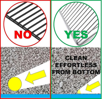 All Metal Litter Scoop, Solid Metal Sifter, Cat Litter Scoop Metal Jumbo, Cat Urine Scoop, Litter Scooper with Holder, Litter Scooper Holder, Jumbo Cat Litter Scoop Sifter Scooper Holder