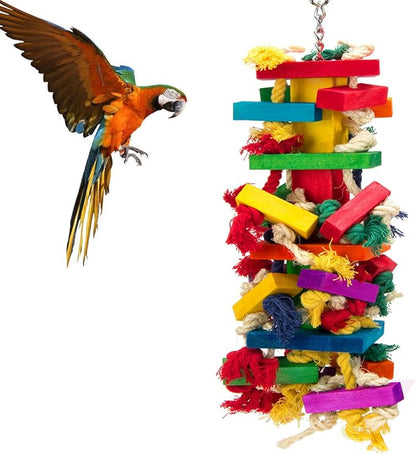 Extra Large Bird Parrot Toys for Macaws, African Grey, Amazon Parrots Bird Gifts