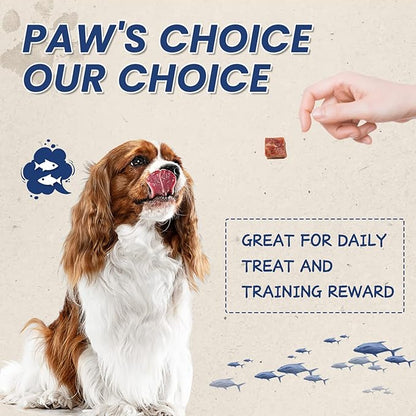 Dog Treats Training Rewards, Beef Cod Cubes, 1% Taurine Added, 12.5 oz, Rawhide Free, Grain Free, Low Fat Dog Training Rewards and Snacks, No Additives