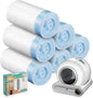 80 Count Waste Bags for Self-Cleaning Cat Litter Box, Replacement Extra Large Cat Litter Box Liners, 4 Rolls Drawstring Trash Bags for Robot, 20 x 18 Inches（4 Packs/80 Counts）