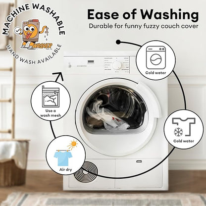 FUNNY FUZZY Pet Couch Cover for Sofa, Calming Dog Bed for Couch, Fluffy Plush Dog Couch Mat for Furniture Protector for Large Medium Small Pets, 47×37 in, Mist Grey