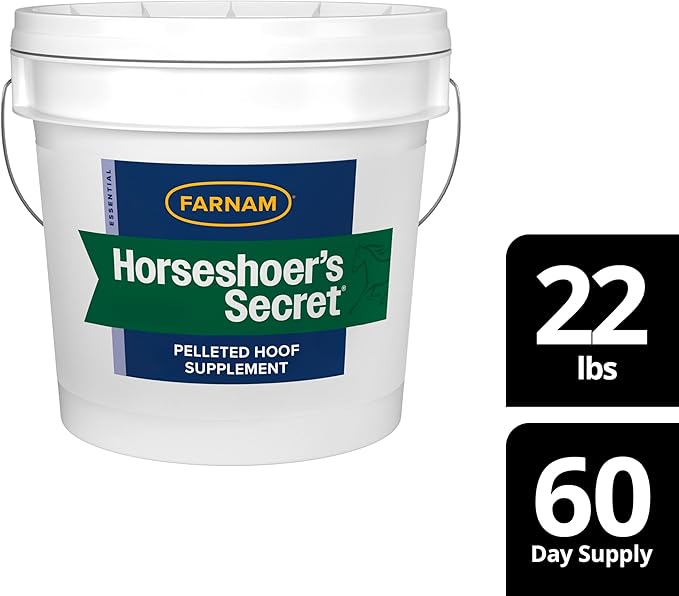 Farnam Horseshoer's Secret Pelleted Hoof Supplement for horses promotes healthy hoof growth, 22 lb., 60 day supply