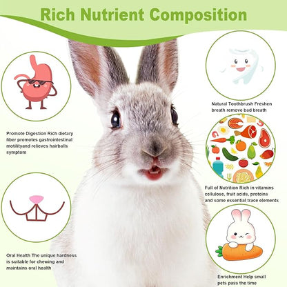 100PCS Timothy Hay Sticks for Rabbits Guinea Pigs Chinchillas Chew Treats, Natural Timothy Grass Molar Teeth Stick Bunny Chew Toys for Rabbits Chinchillas Guinea Pigs Hamsters Rodents