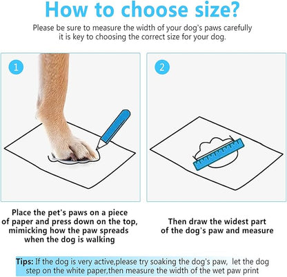 Dog Shoes, Dog Sandals for Hot Pavement, Non-Slip Waterproof Dog Booties for Winter Snowy Day and Summer, Adjustable Straps Easy-Clean Beach Outdoor Pet Boots Rugged Sole-4Pcs Blue