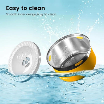 Gardner Pet Dog Bowls 1 Gallon (3.85L) Stainless Steel No Spill Dog Water Bowl, Slow Water Feeder Metal Bowls, Spill Proof Water Dispenser for Large Dogs, Promotes Healthy Hydration