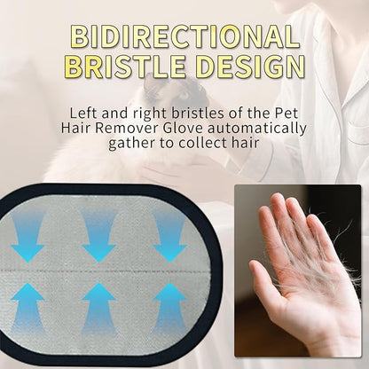 3 Pcs Pet Hair Removal Glove, Electrostatic Pet Hair Removal Gloves, Reusable Cat and Dog Hair Remover, for Couch, Carpet, Furniture, Car, Bedding, Cat Grooming Gloves