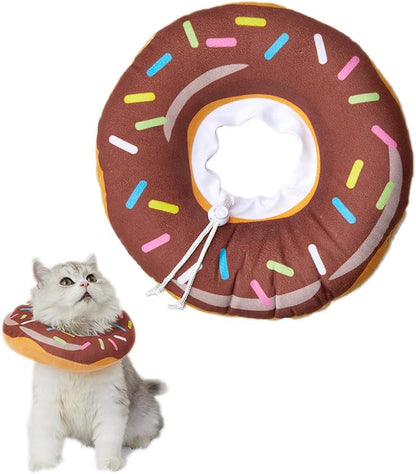 Amakunft Adjustable Cat Cone Collar Soft, Cat Recovery Collar, Cone for Cat After Surgery, Cat Neck Cone, Elizabethan Collar for Cat and Kitten (Donut M (Neck:6"-13"))