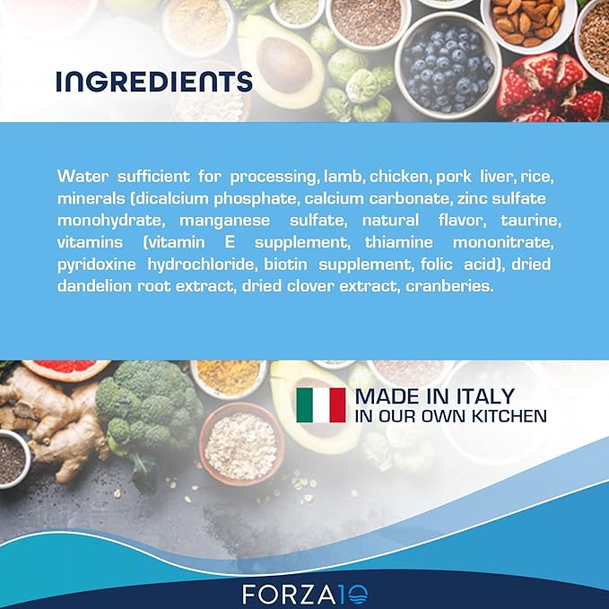 Forza10 Kidney Care Cat Food – Renal Support Wet Cat Food with Lamb, 3.5 oz Cans, 12 Pack – Vet Formulated, Made in Italy