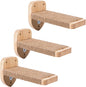 3pcs Cat Wall Steps, Climbing Mounted Furniture, Shelves With Hemp Rope Covered, Solid Wood Ladder for Playing and Climbing (Large-Wood)