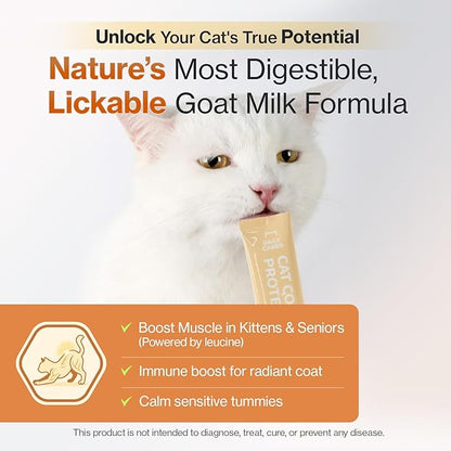 Dr.by Cat Colostrum Protein Cat Supplement Immune Support Muscle Growth, Gentle on Digestion for Kittens, Adult&Senior Cats with Goat Milk, Whey Protein Isolate, Colostrum Lickable Formula
