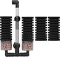 AQUANEAT Aquarium Air Powered Sponge Filter with Ceramic Media Balls, for Betta Fry Shrimp Fish Tank, with 2 Spare Sponges, up to 55Gal