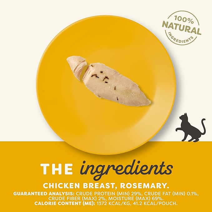 Applaws Natural Cat Treats, Grain-Free, High-Protein Whole Chicken & Rosemary Loins, Single-Ingredient Healthy Snack for Cats (12 x 1.06 oz Loins)