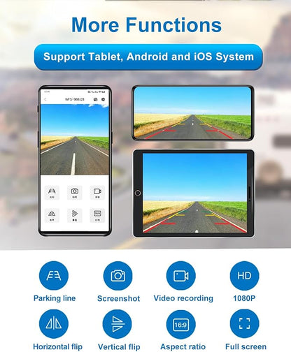 1080P Magnetic Wireless Backup Camera, WiFi Hitch Camera with Long-Lasting Battery,Night Vision,IP69K, Easy Installation for RVs, Trucks, Trailers, Compatible with iPhone,iPad, Android Devices