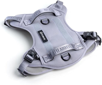 2025 New Edition, Fei & Eve MagEase Dog Harness - 3-Second Magnetic Buckles | 3-Point No-Pull Control | Heavy-Duty 900D Nylon | Dual Safety Handles | Breathable Mesh | Adjustable Fit | Medium, Gray