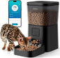 Espelho Automatic Cat Feeders WiFi: Food Dispenser with App Control 2.4Ghz WiFi- Smart Timed Cats Feeder with Voice Recorder| 4L Auto Pet Feeder for Cat and Small Dog- Up to 10 Meals per Day