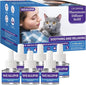 6 Pack Cat Calming Diffuser Refills - Cat Pheromones Calming Diffuser Refill Relieve Anxiety & Stress 6 Month Supply, Cat Pheromone Diffuser Refills (Fits All Common Diffuser Heads)