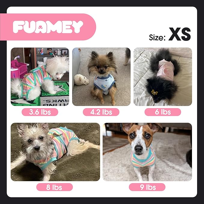 FUAMEY Dog Recovery Suit Male,Dogs Surgery Neuter Suits Puppy Spay Shirts for Female Protect Dog's Skin Anti Licking Abdominal Wounds Doggie Onesie Pet Bodysuit Alternative to Cone Orange XS