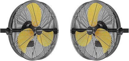 2PCS 14 Inch Wall Fan Pro Series - Waterproof Motor High Velocity Wall Mount Fans for Commercial, Residential, Warehouse, Covered Patio, Shop, Garage, Barn 3 Speed 3000 CFM UL Safety Listed