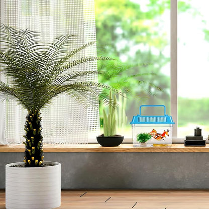 4pcs Portable Handheld Fish Tank Lightweight Aquarium for Turtle Goldfish and Hamster Transparent Container with Creative Design for Easy Feeding and Cleaning