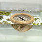 Aquarium Floating Betta Fish Skins, Betta or Shrimp Feeder, Cave and Hammock, Small Fish Feeding Rings, Aquarium Hiding Feeding Decorative Accessories (Wood Color)