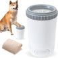 Dog Paw Cleaner with Absorbent Towel, Dog Paw Washer, Muddy Paw Cleaner, Dog Foot Cleaner, Plunger Style Dog Paw Washer, Paw Cleaner for Dogs, Suitable for Small Breed & Medium Breed Dogs