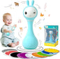 alilo Smarty Bunny Baby Rattle Musical Light Up Toys, Infants Newborns Baby Toys 0-3-6-12-18-24 Months,1 Year Old Boy Girl Gifts, 4 Music Modes and Color Recognition Function with 9 Color Card