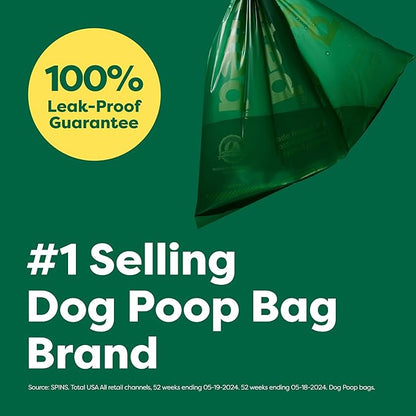Earth Rated Poop Bags for Dogs, Guaranteed Leak Proof and Extra Thick Waste Bag Refill Rolls, Unscented, 270 Count