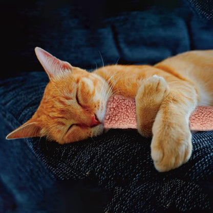 2 Pack Natural Interactive Catnip & Silvervine Cat Kicker with Tail, Bite Resistant Chew Toy, Crinkle Kicker, Accessories for Indoor Cat, Sherpa Material