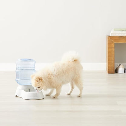 Amazon Basics Gravity Pet Water Dispenser for Cat, Dog, 1 gallon Capacity, Small, Gray