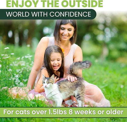 Flea and Tick Prevention for Cats: Flea & Tick Topical for Cats Over 1.5lbs, 6 Dose Flea and Tick Control/Prevention for 6 Months (6 Pack)