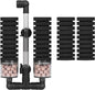 AQUANEAT Aquarium Air Powered Sponge Filter with Ceramic Media Balls, for Betta Fry Shrimp Fish Tank, with 2 Spare Sponges, up to 40Gal
