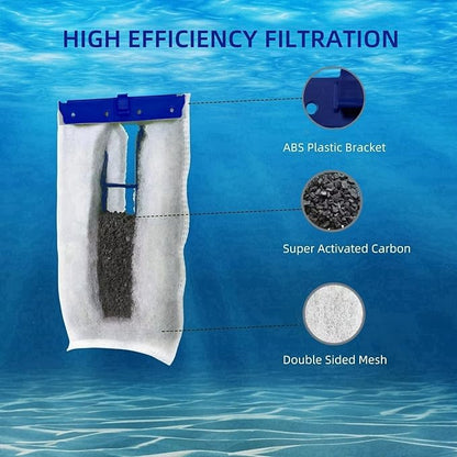 10 Pack Large Replacement Filter Cartridges for Tetra Whisper Bio-Bag Filters, Compatible with 20i,40i/IQ20,30,45,60/PF20,30,40,60 Filters and ReptoFilter Aquariums