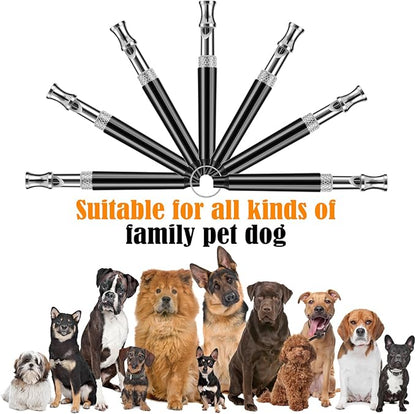 Dog Whistle, Dog Whistle to Stop Barking Neighbors Dog, Adjustable Ultrasonic Silent Training Device, Black