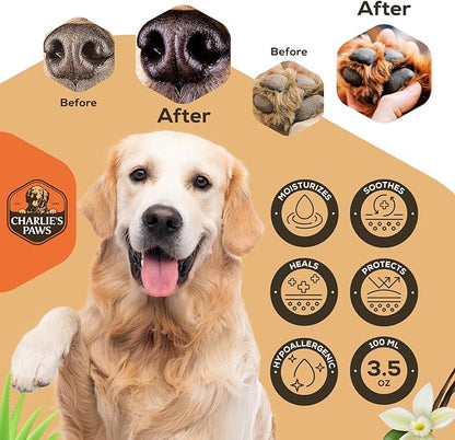 2 Pack Paw Balm 100% Natural Oil Aloe Oats Vanilla for Dog and Cat Paw Pad Balm Dog Nose Balm Paw Moisturizer Wax for Dog Pet Puppy Protect Dry Cracked Paw Foot Heals Restores Paw Elbows 3.5 Oz