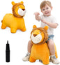 EVERICH TOY Lion Bouncy Horse, Inflatable Plush Hopping Toy, Bouncing Animal Hopper for Toddlers, Fun Ride-On Toy for Kids 18 Months-6 Years, Indoor & Outdoor Play, Great Gift Boys Girls