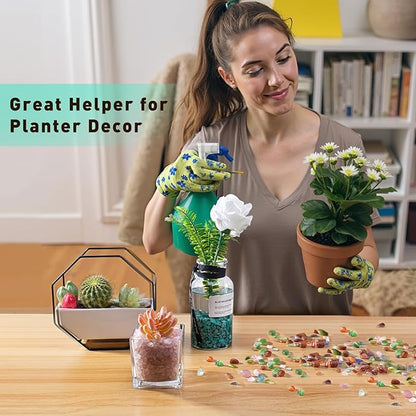 3 Lb Fluorite Crystal Chips Aquarium Fish Tank Gravel, Tumbled Crushed Stone Crystal Chips Bulk Irregular Shaped Decorative Vase Fillers Aquarium Gravel Rocks