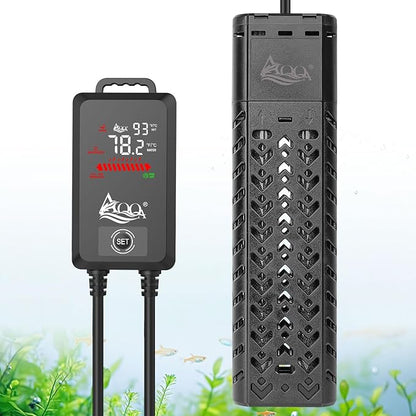 AQQA Fish Tank Heater 1200W for 170-290 Gallon Submersible Aquarium Heater Pond Heater Thermostat Heater with Intelligent Protection System for Freshwater and Saltwater (AQ136-1200W for 170-290Gal)