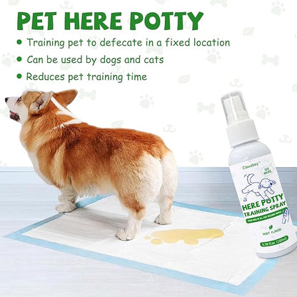 Dog Potty Spray Set, No-Go Spray & Potty Training Spray, Puppy Essentials, Stops Urination & Marking, Indoor and Outdoor Use (3.38 fl oz)