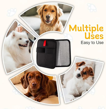 2 Pcs Static Pet Hair Removal Gloves, Reusable Electrostatic Pet Cat Dog Hair Remover Grooming Gloves Brush Tool for Couch, Furniture, Carpet, Car Seat