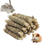 Fhiny 18 PCS Guinea Pig Chew Toys, Natural Seagrass Sweet Bamboo Molar Sticks for Teeth Bunny Chew Toys Cage Accessories for Rabbit Bunny Guinea Pig Chinchilla Hamster