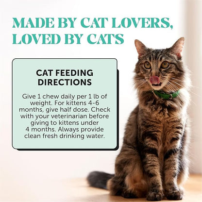 Fresh Dental Bites for Cats - Crunchy & Creamy Cat Dental Treats for Fresh Breath, Plaque + Tartar Control, Cleans Teeth + Gums, Daily Cat Oral Care (30 Day Supply)