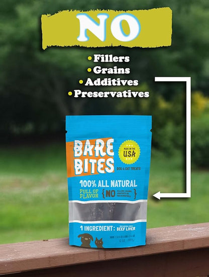 100% All Natural Dehydrated Beef Liver Dog and Cat Treats (6 Ounce Bag) (6 Ounce Bag)
