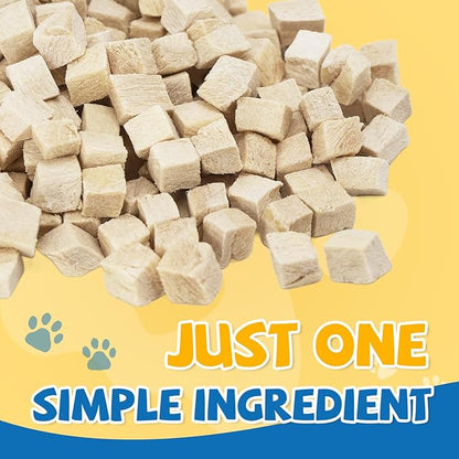 gazeupon Freeze Dried Chicken Treats for Dogs & Cats, Single Ingredient Natural and Healthy Training Treats & Food Topper, High Protein Dog Snacks,10.58 oz