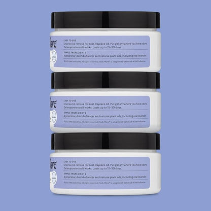 Fresh Wave Lavender Odor Removing Gel, 7 oz., Pack of 3 - Safer Odor Absorbers for Home, Natural Plant-Based Odor Eliminator, Every 7 oz. lasts 15-30 Days, For Cooking, Trash & Pets