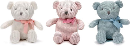 100% Organic Cotton Baby Teddy Bears Bulk for Baby Shower 6.5" (3pcs/Set)
