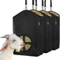 3 Packs Goat Hay Feeder,Hay Bags for Goats,Horses,Sheep,Premium 600D Oxford Cloth,with Metal Fastener and Adjustable Open Feed Hole for Slow Feeding. (3 Black)