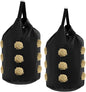 2 Pcs hay Bags for Horses Goats Slow Feed 1680D Oxford Bag Black Large Capacity Net Open Feed Hole Hay Holder for Horse Goats Sheep(15 Holes)