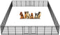 Dog Playpen Outdoor 32 Panels Heavy Duty Dog Fence 40" Height with Thick Pipe Anti-Rust with Doors Portable for RV Camping Yard, Total 71FT, 406 Sq.ft, Snowy Black