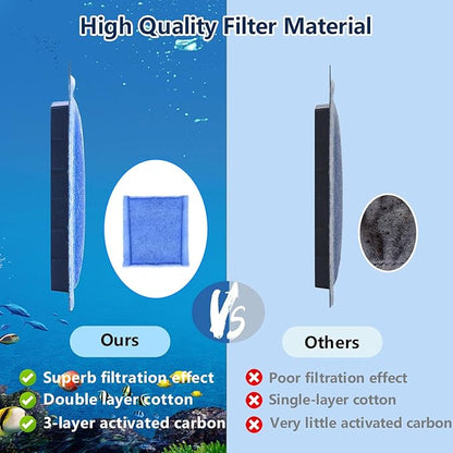 10 PCS Aquarium Filter Cartridge Filters, Rite-Size C (EZ-Change #3) Fish Tank Filter Cartridge, Replacement with Power Filters 275/375 Power 200/350